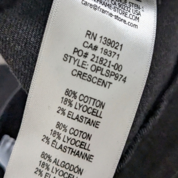 FRAME Le Slim Palazzo Wide Leg Pants Jeans Crescent - Picture 15 of 15